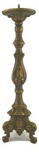 Candelabro portacero in bronzo da altare chiesa casa porta candela cero 46x13 cm