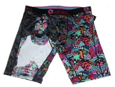 Ethika TEARZ African Male White Tank Top Wild Art Print Long Boxers Mn's XL NIP