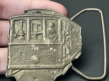 Vtg San Francisco TROLLEY Belt BUCKLE O  Farrell Jones Hyde Streets California