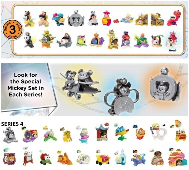  100 anos de maravilha tsums pacote mistério figuras série 3&4&5 aberto 