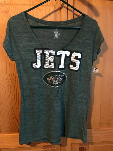 NFL NY JETS Juniors L Teens Apparel Lightweight Green Sheer Top - 第 6/10 張圖片
