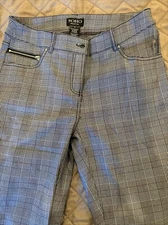 Soho Womens Pants Houndstooth Stretch Mid Rise Dress Pants Sz 4