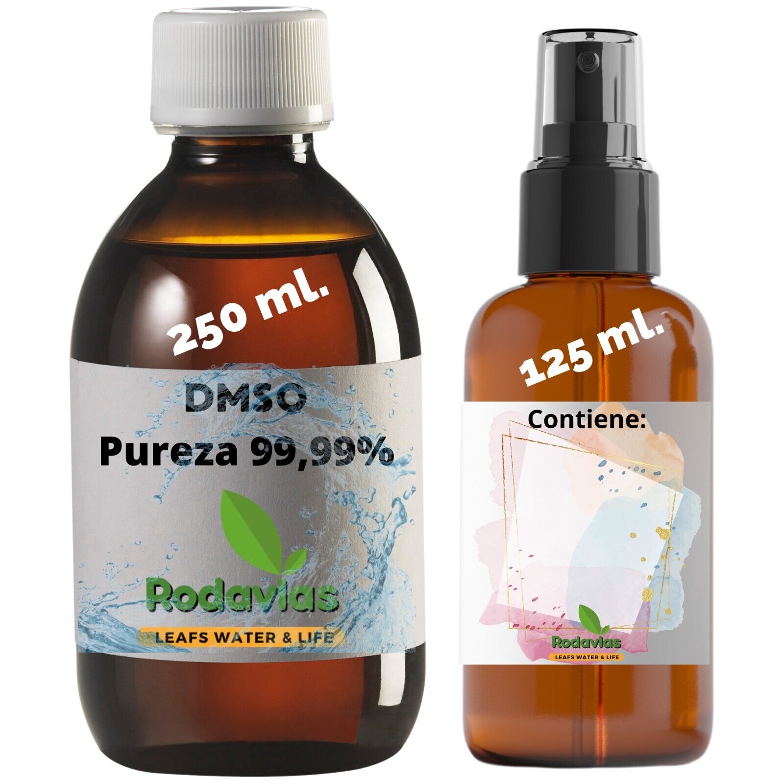 DMSO Dimetilsulfóxido al 99.9% Ph Farm. (250 ml) botella cristal ámbar +...