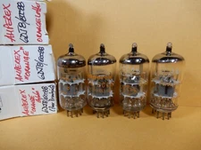 Amperex Globe Logo 6DJ8 ECC88 Vacuum Tube Quad Amplitrex Tested Matched 91%-99%