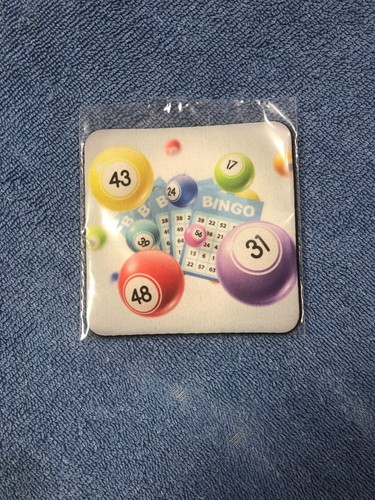 Bingo Game 3.9" Coasters Black Backed Set of 4 - Picture 4 of 4