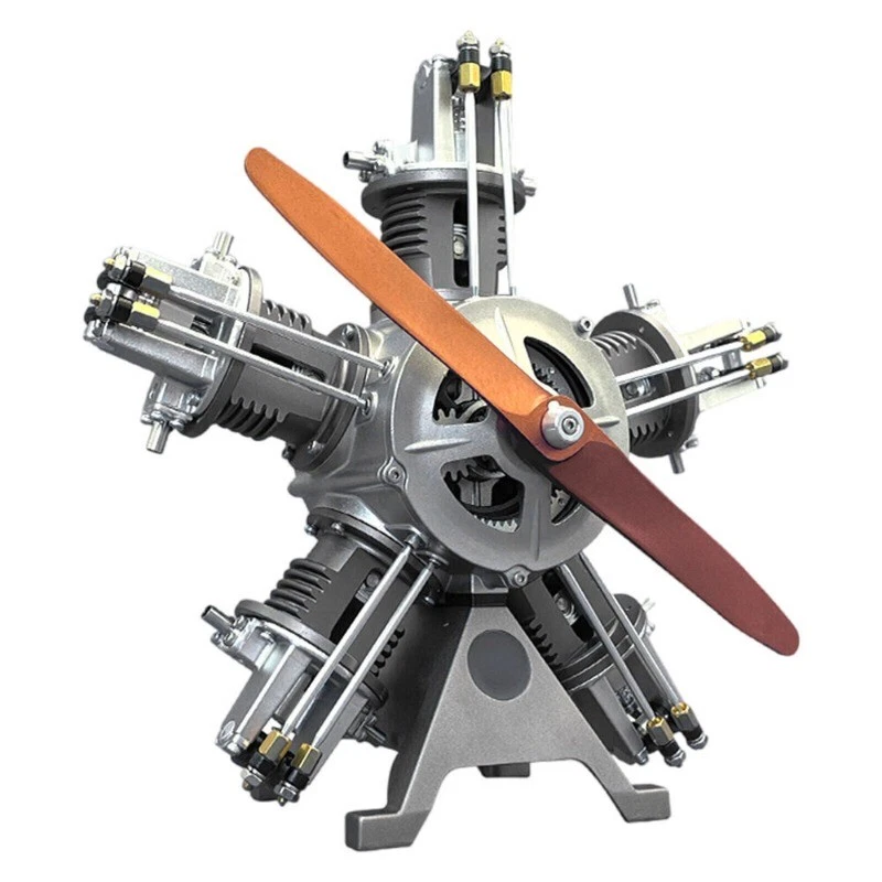 TECHING Five-Cylinder Radial Engine Plane Simulation Metal Machinery Electric US - Image 3 of 4