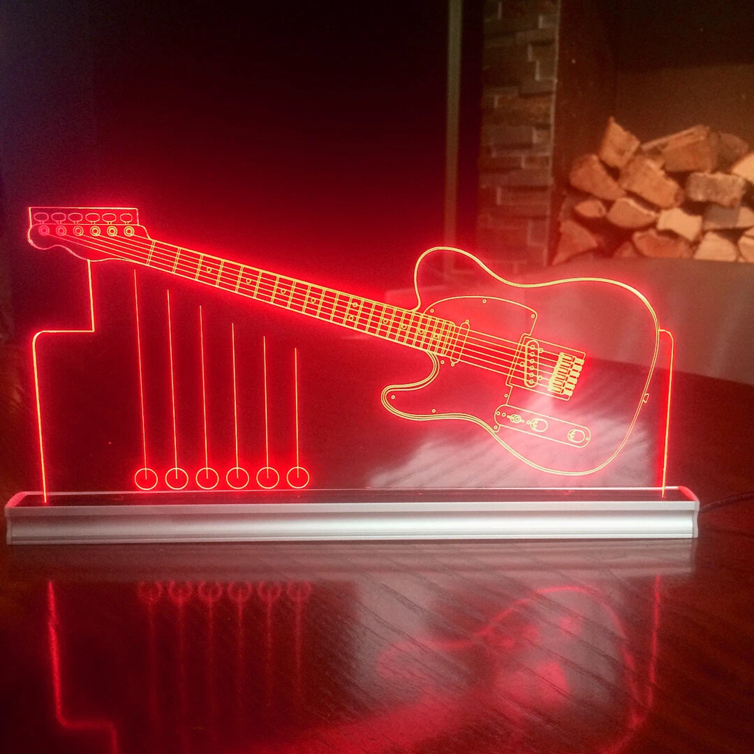 Fender Telecaster guitar LED Lamp colour of light can be