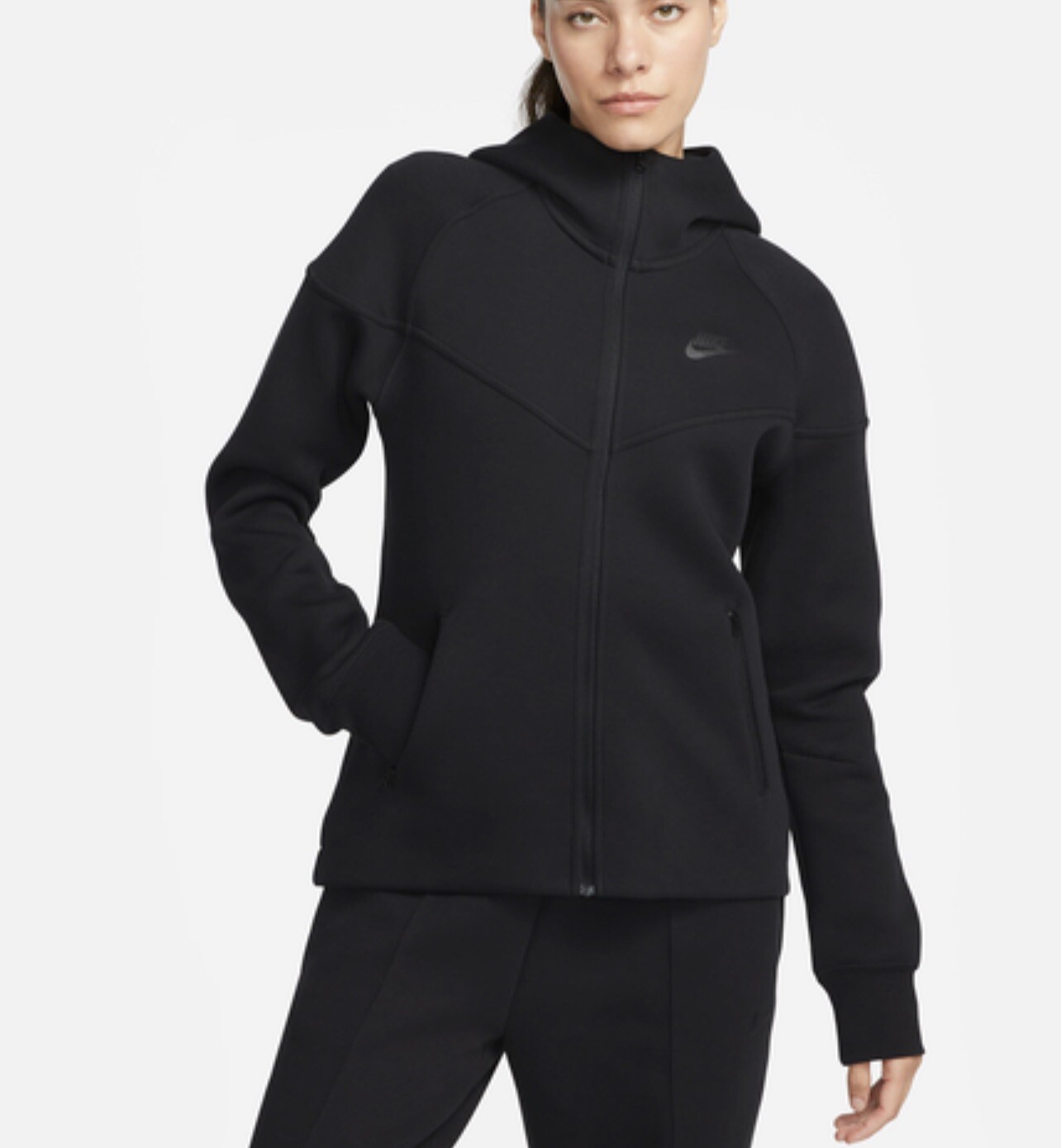 SACAI X NIKE Nike Giacca con Cappuccio Donna Tech Fleece Nero FZ Windrunner DA2044 010 Taglia 2X