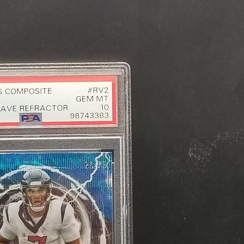 2023 Topps Voltaic Blue Wave Refractor CJ Stroud Rookie RC /75 #RV-2 PSA 10 - Picture 3 of 6