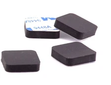 3/4" Square Rubber Feet  3/16" Tall  3M Adhesive Backing  Various Pack Sizes