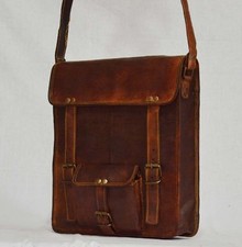 New Leather messenger bag laptop bag computer case shoulder bag for men women