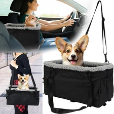 Small Dog Booster Seat Pet Cat Car Seat Puppy Console Secure Safety Travel Seat