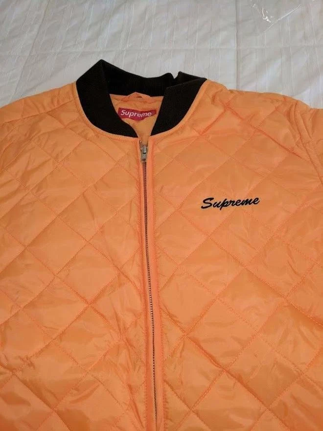Veste de travail matelassée Supreme Zapata pêche taille moyenne kate mousse kermit tyson