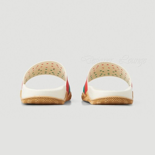 NEW GUCCI Women's Agrado Interlocking G Logo Cream Rubber Slides EU 41 US 11 - Picture 11 of 16