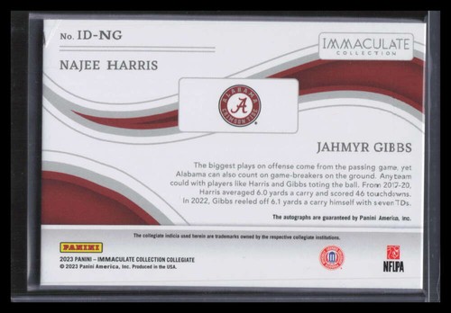 Autógrafos Immaculate Collegiate 2023 Emerald Harris Gibbs radiocontrol doble automático 4/5 - Imagen 2 de 2