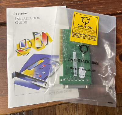 Adaptec SCSI Card AVA-2903B With Installation Guide Manual