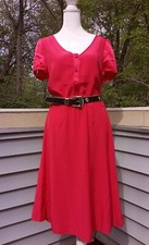 Marc Jacobs "Little Red Dress" 100% Silk Satin Lovely Retro Style size 4 