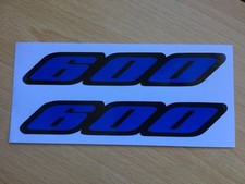 Suzuki GSXR 600 Stickers Motorbike Motorcycle Vinyl  Decals x2 @ 152 x 25mm Blue