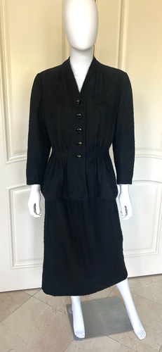 Vintage 1940's Monte Saro & Pruzar, New York 2 Pc Skirt Suit by Neiman-Marcus,34
