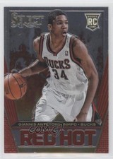 2013-14 Panini Select - Red Hot Giannis Antetokounmpo #34 (RC) for