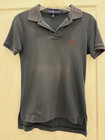 Vintage Ralph Lauren Black Short Sleeve Polo Shirt; M — photo 1
