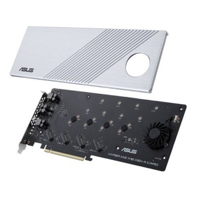 Asus Hyper M.2 X16 Gen 4 Card PCIE 4.0/3.0 Supports Four Nvme M.2 Devices &