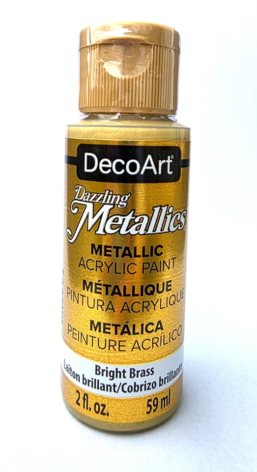 DecoArt Dazzling Metallics Acrylfarbe 59ml DA338 Bright Brass