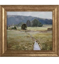 NEW 16" x 14" Summer Pasture Framed Wall Art Brass - Threshold - Studio McGee