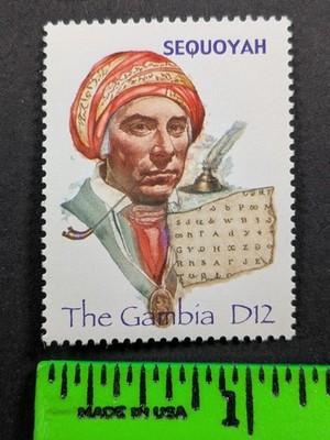 Sequoyah Native American Poster Stamp