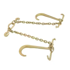 New G70 V-Chain Bridle w/ 15" Large J Hooks, T- Hook&J-Hook w/Grab Hooks 2' Legs