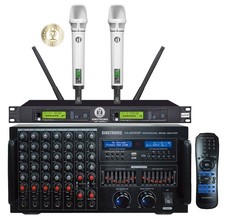 Singtronic 4000W Karaoke Amplifier Mixer System  Wireless Microphones