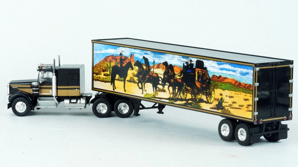 Brekina Smokey and the Bandit Kenworth W 900 oro negro 1977 escala 1:87 Foto 3 de 4