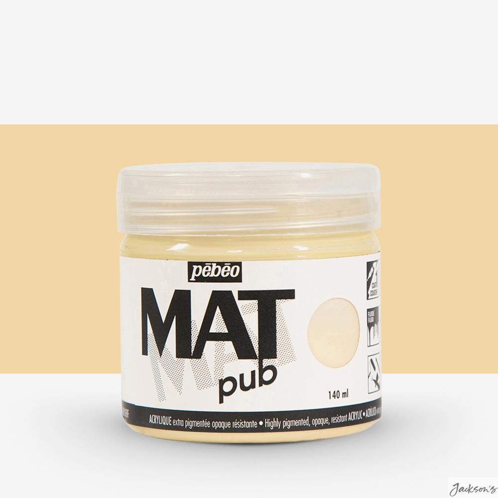 Pebeo Mat Pub Acrylic Paint Acrylic 140ml Ivory Beige For Illustration Art