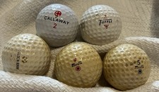 Variety Of Vintage And Modern Golf Balls Dunlop And Callaway