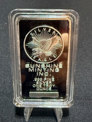 CLAD Sunshine Silver plated Bar - One Troy Ounce
