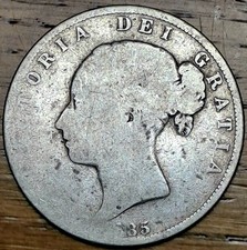 1885 Victoria, Young Head Half Crown Great Condition 13.5 grams Sterling Silver