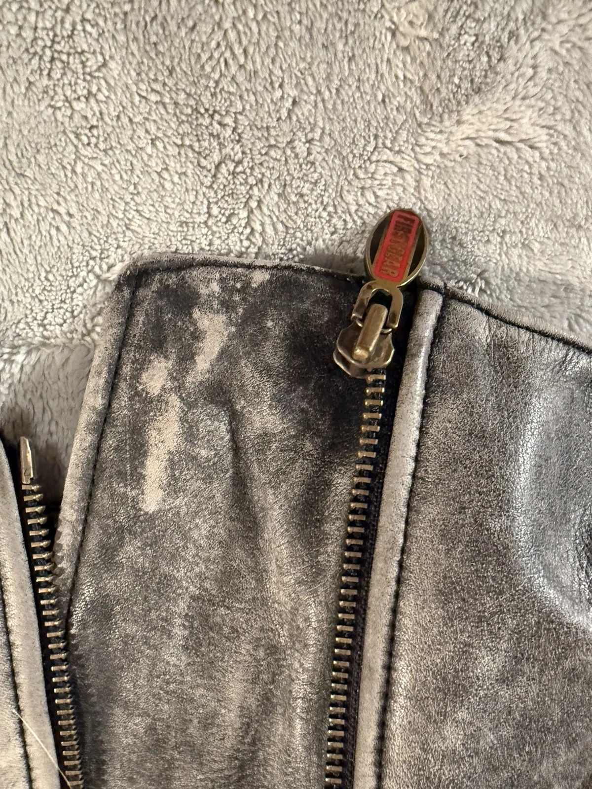 Vintage First Gear Jacket Men XL Leather Motorcycle Buckle Distressed Biker Heav - product detail image 10