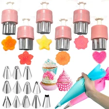 6 Cupcake Corers and Filler Tool Set Cake Digging Hole Maker Pastry Cupcake Core