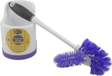 Toilet Bowl Brush Set with Rim Cleaner Holder - Toilet Bowl Cleaning System