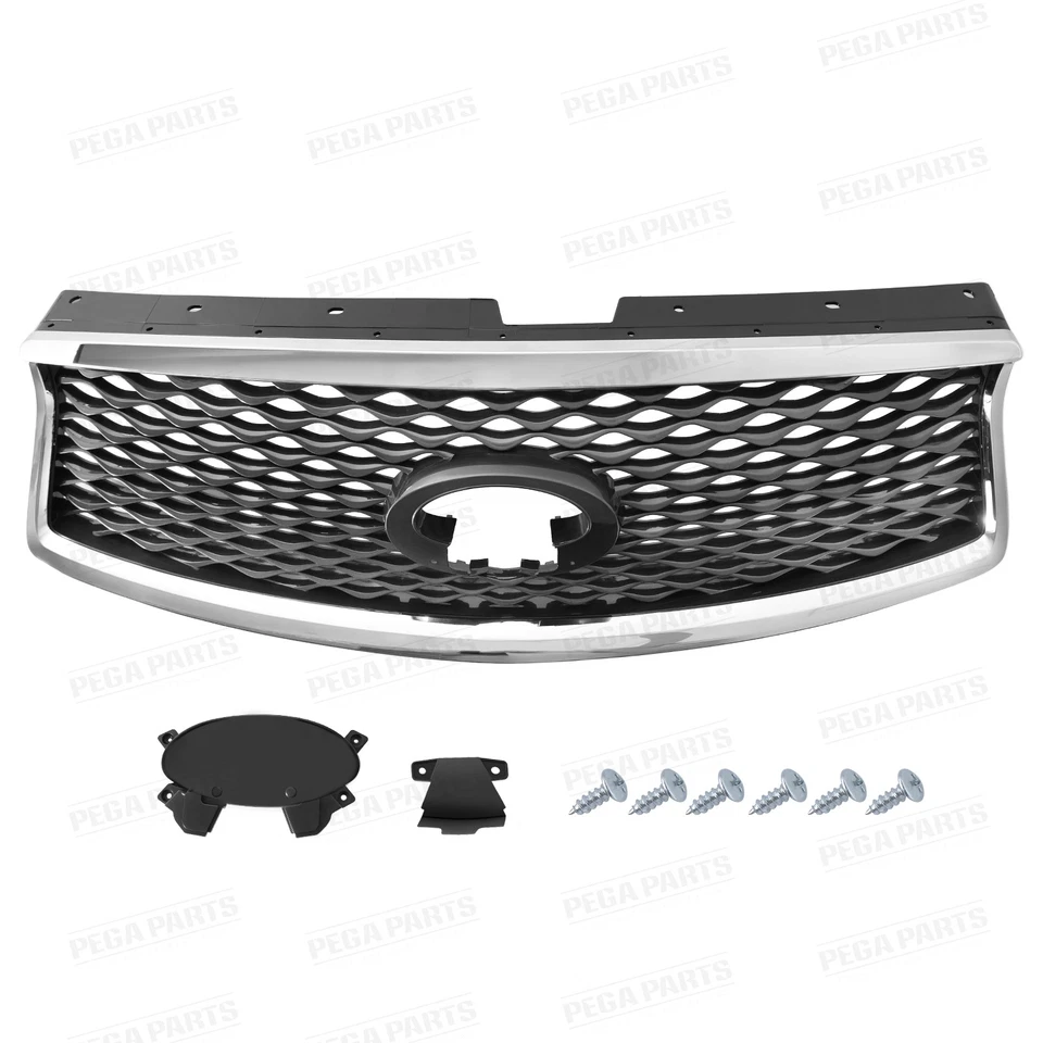 Grey Black Front Bumper Upper Grille Grill Assembly For 2016 2017 INFINITI QX50 Foto 4 de 4
