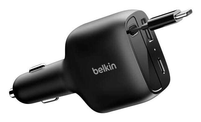 Belkin Boostcharge 75 W Usb Type-C Retractable Car Charger, Black - Image 10