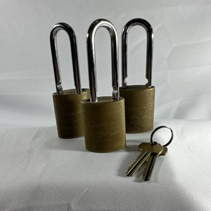 3x Security Source High Security Padlock Locks All Keyed The Same Solid Brass