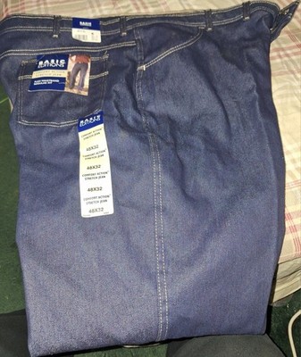 Basic Editions Comfort Action Stretch Men s Jeans Flex Waistband 48 X 32 New Reg
