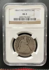 Scarce 1866-S Seated Liberty Half Dollar No Motto NGC AG 3