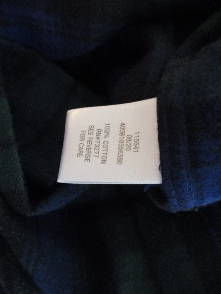 Croft & Barrow Flannel Button Up Men's Shirt Size L Multicolor Plaid Long Sleeve - Image 4 of 4