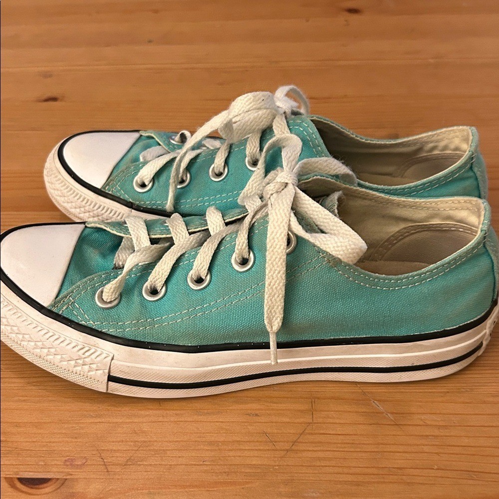 Mint Green Converse Women's 8 Low Tops Sneakers Chuck Taylor's thumbnail 4