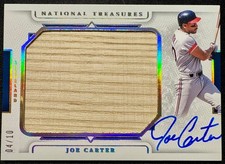 2024 NATIONAL TREASURE JOE CARTER JUMBO BAT WITH AUTO, #'D 4-10, GIANT WOOD!!