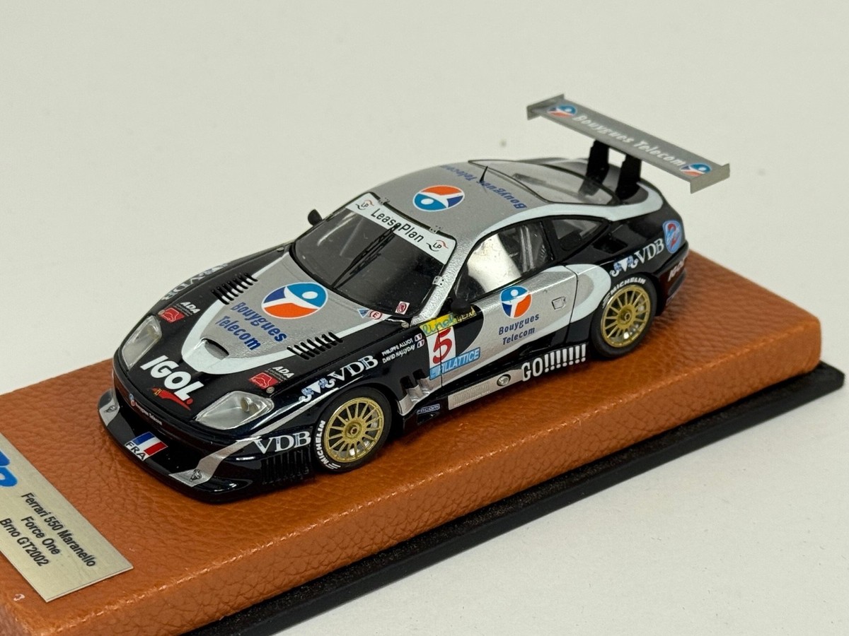 1/43 BBR Ferrari 550 Maranello 2002 FIA GT Force one Leather Base