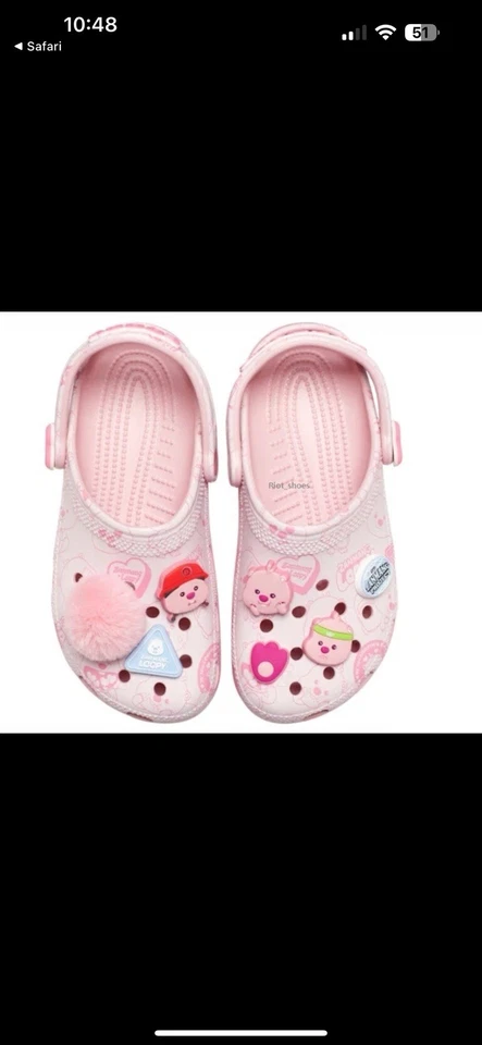 NUEVO ZUECO CROCS LOOPY CLASSIC 210552-90H Rosa Foto 3 de 4