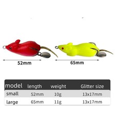 5 Lifelike Rat Fishing Lures Tackle Floating Bait Mice Mouse Crankbait Bass Pike